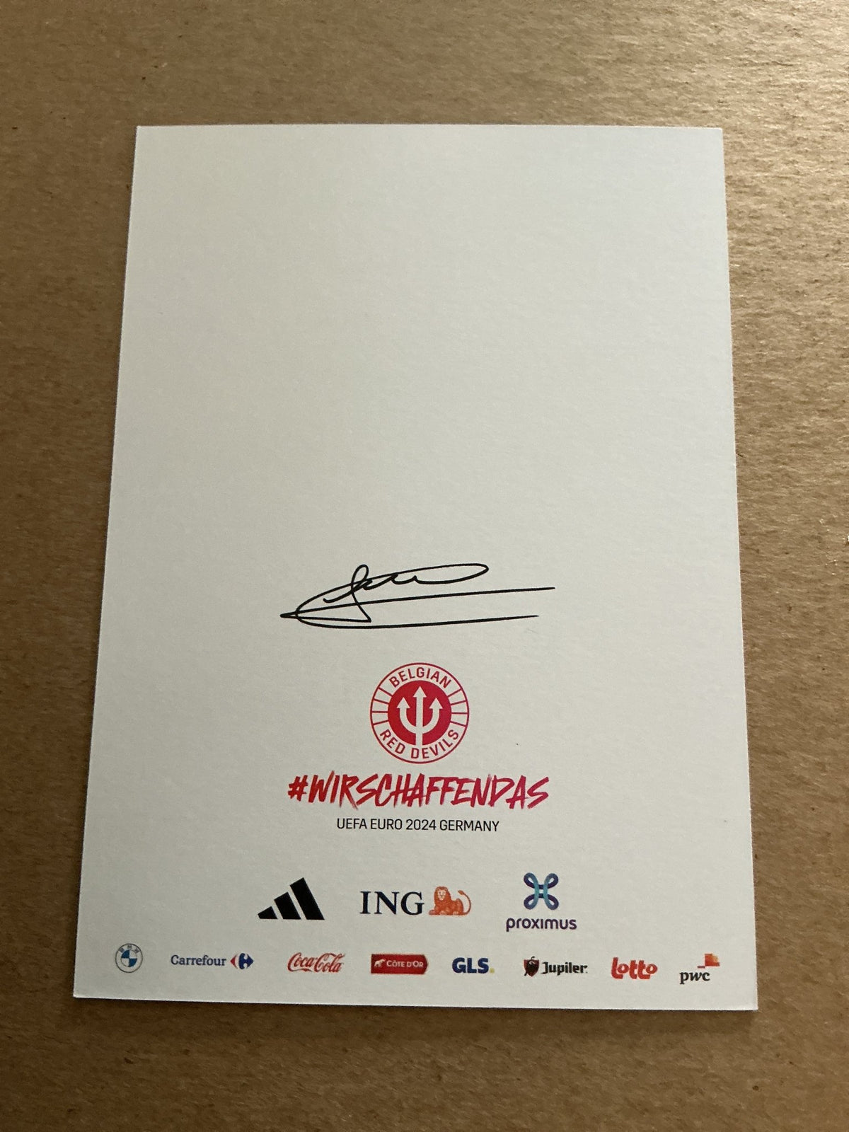 Leandro Trossard, Belgium π§πͺ UEFA Euro 2024 Arsenal FC hand signed - Autographs-World