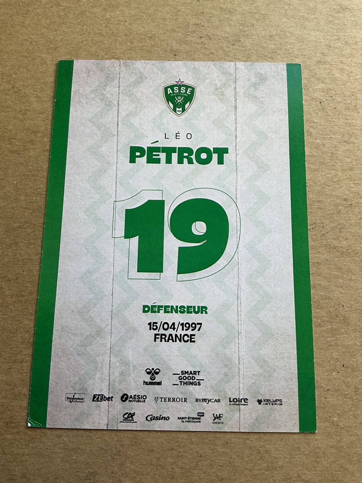 Leo Petrot, France π«π· AS Saint-Etienne 2023/24 hand signed - Autographs-World