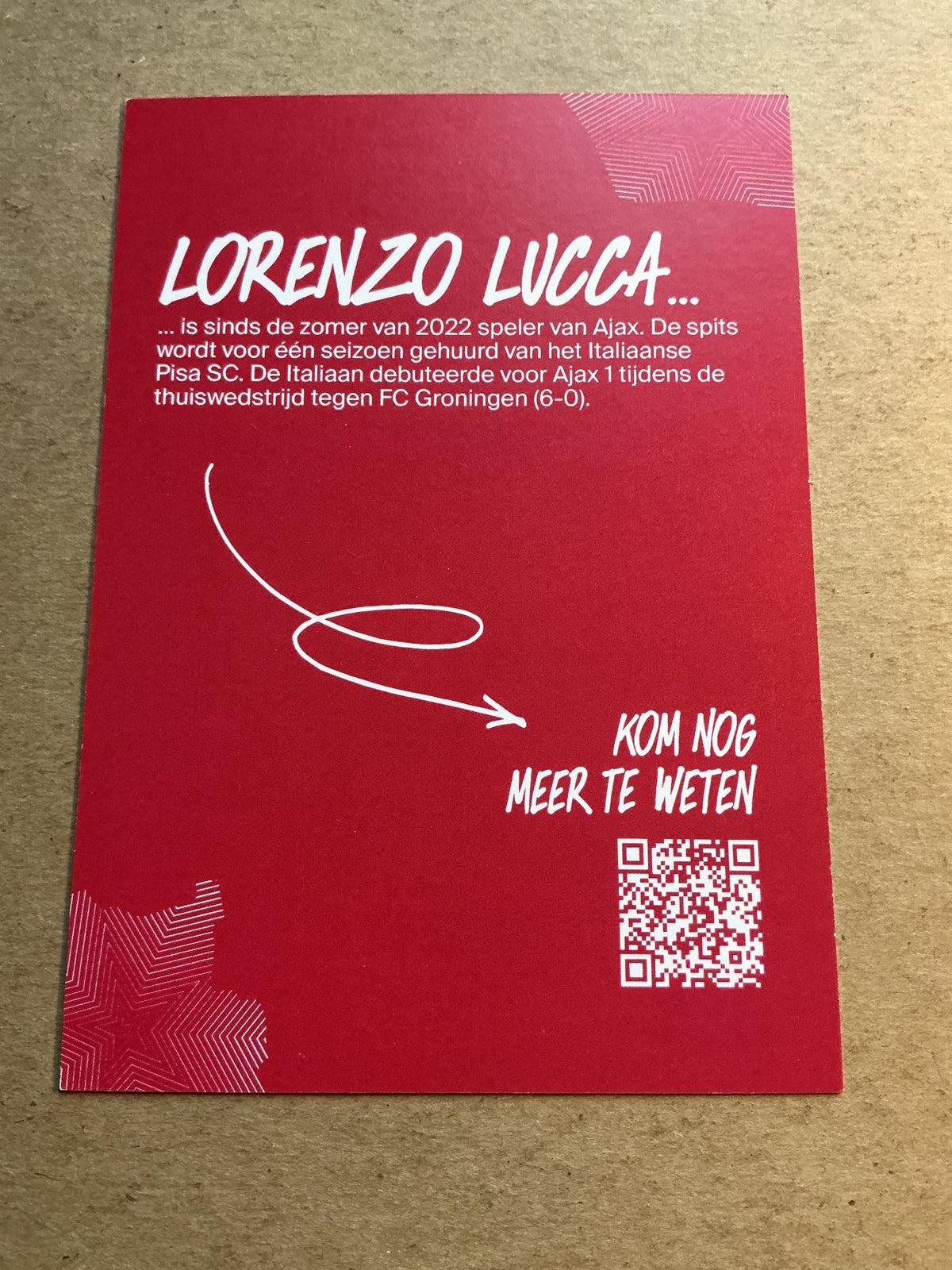 Lorenzo Lucca, Italy 🇮🇹 Ajax Amsterdam 2022/23 hand signed - Autographs-World