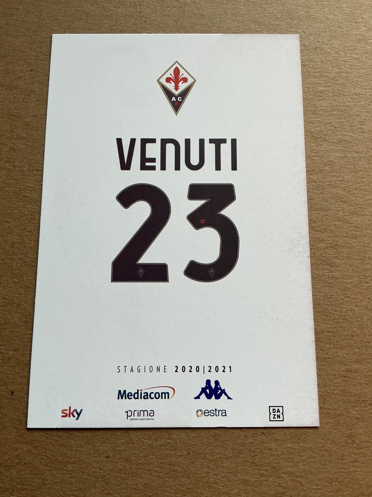 Lorenzo Venuti, Italy 🇮🇹 ACF Fiorentina 2020/21 hand signed - Autographs-World