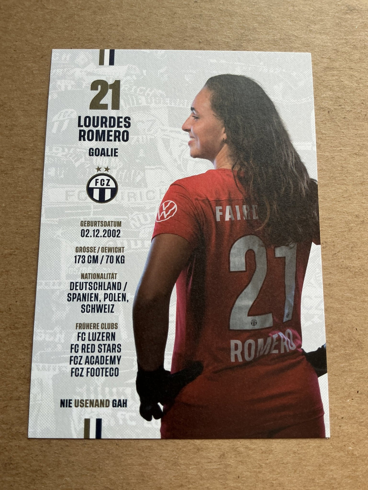 Lourdes Romero, Germany 🇩🇪 FC Zürich 2023/24 hand signed - Autographs-World