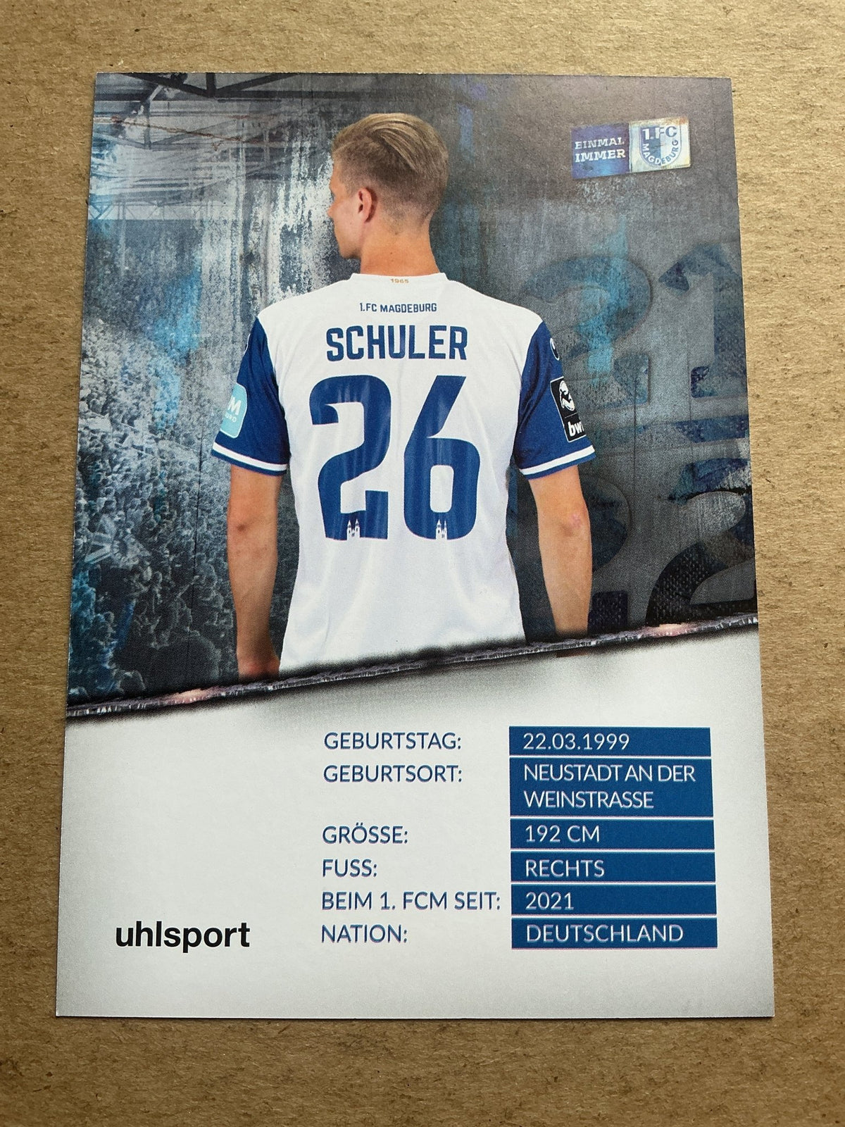 Luca Schuler, Germany 🇩🇪 1.FC Magdeburg 2021/22 hand signed - Autographs-World