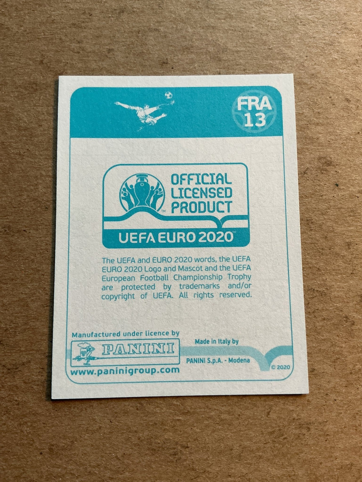 Lucas Digne, France 🇫🇷 UEFA Euro 2020 Panini hand signed - Autographs-World