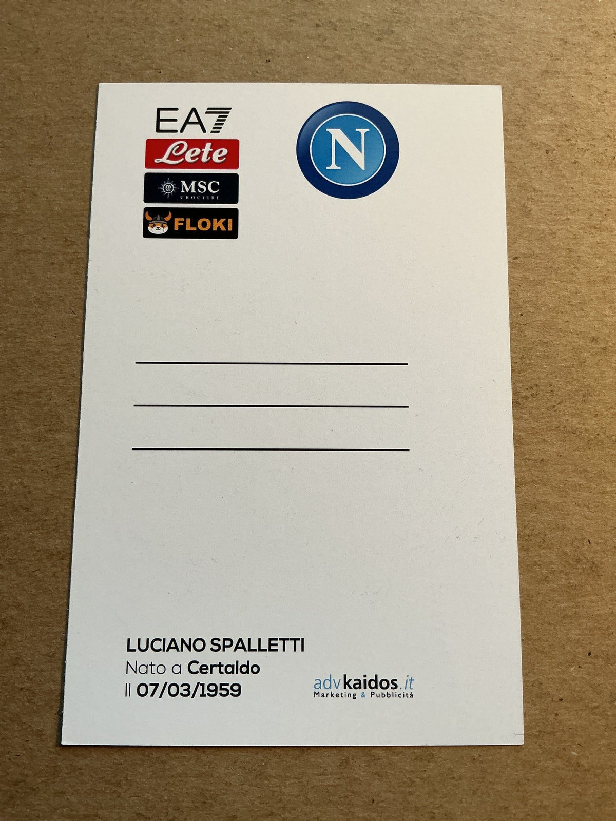 Luciano Spalletti, Italy ๐ฎ๐น SSC Napoli 2021/22 hand signed - Autographs-World
