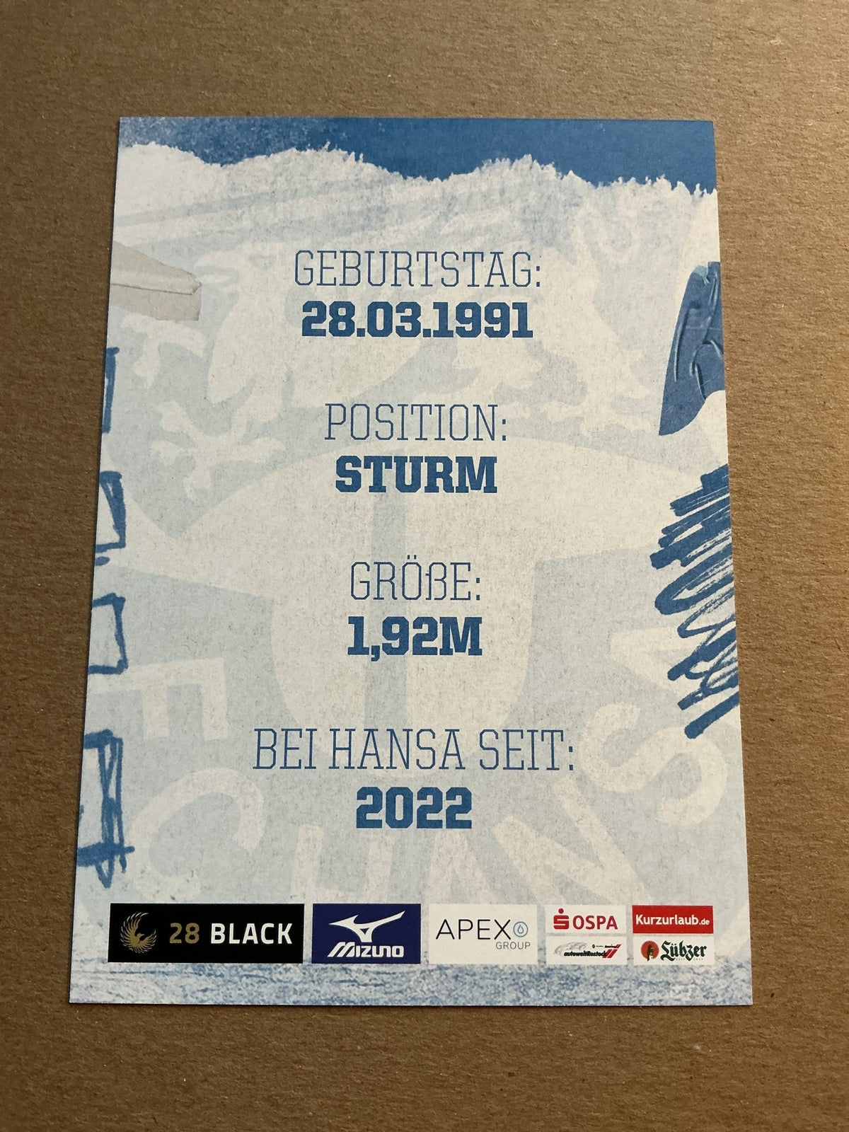 Lukas Hinterseer, Austria 🇦🇹 Hansa Rostock 2023/24 hand signed - Autographs-World