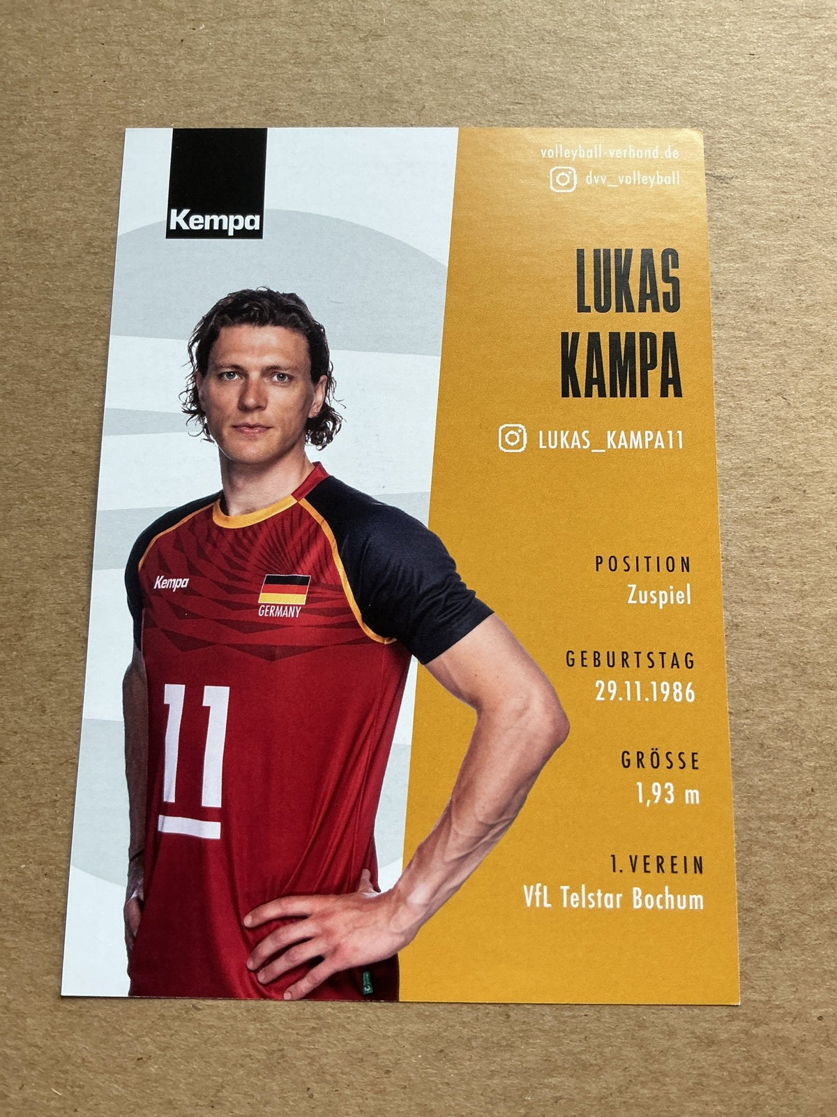 Lukas Kampa, Germany 🇩🇪 Volleyball Summer Olympics 2024 hand signed - Autographs-World