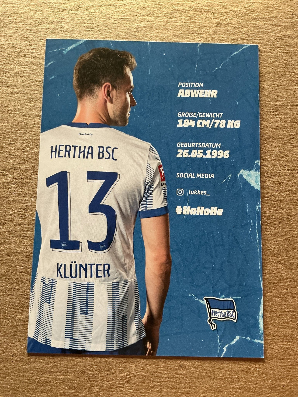 Lukas Klünter, Germany 🇩🇪 Hertha BSC Berlin 2021/22 hand signed - Autographs-World