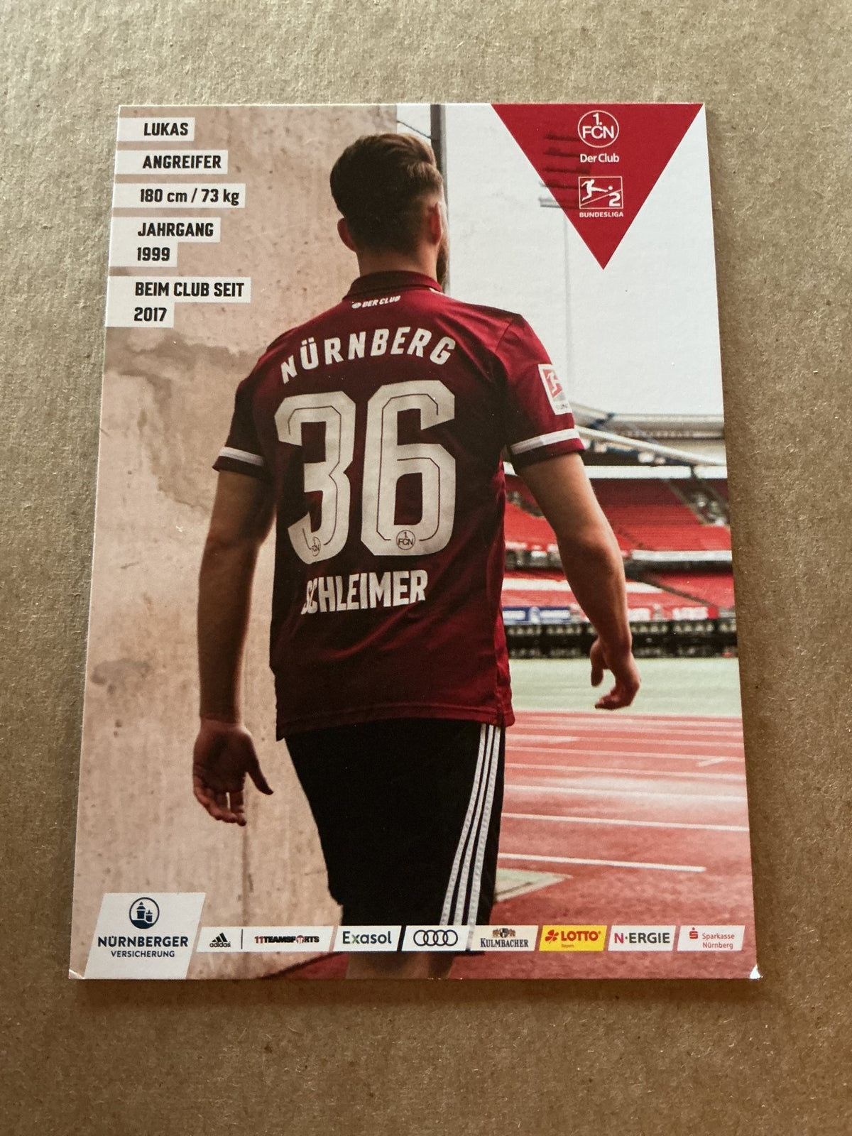 Lukas Schleimer, Germany 🇩🇪 1.FC Nürnberg 2021/22 hand signed - Autographs-World
