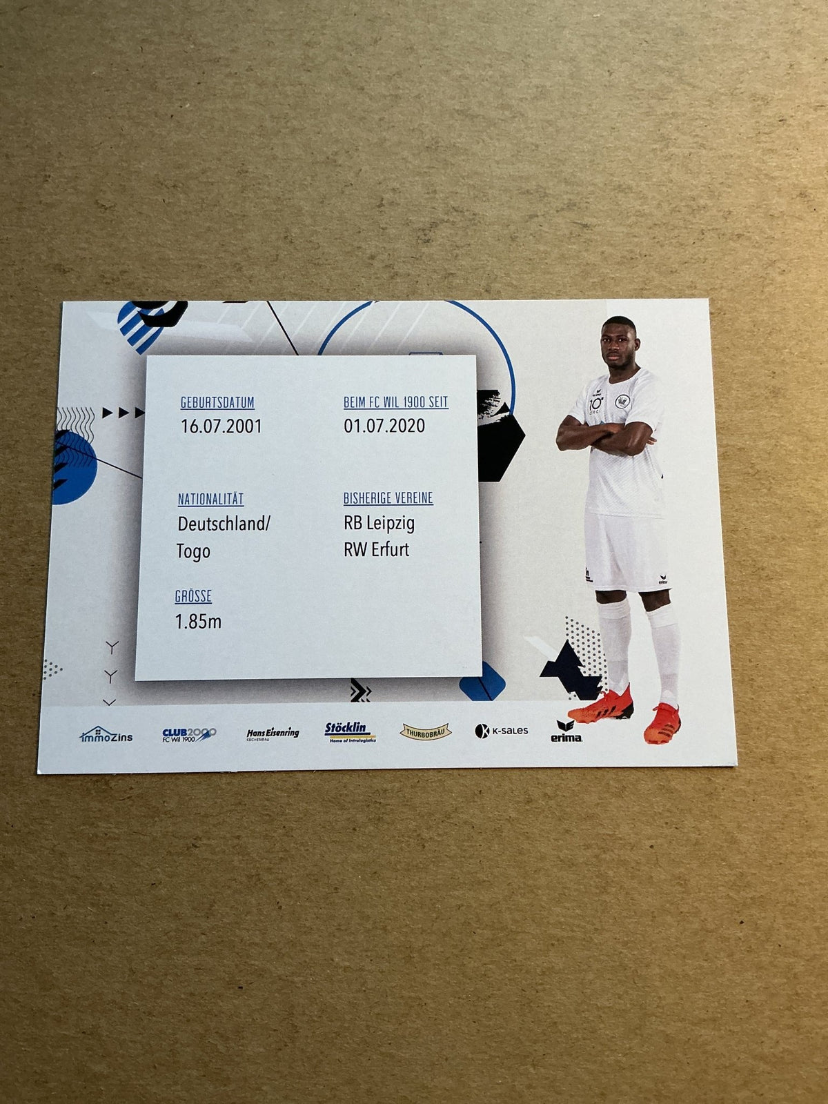 Malik Talabidi, Togo ๐น๐ฌ FC Wil 2021/22 hand signed - Autographs-World