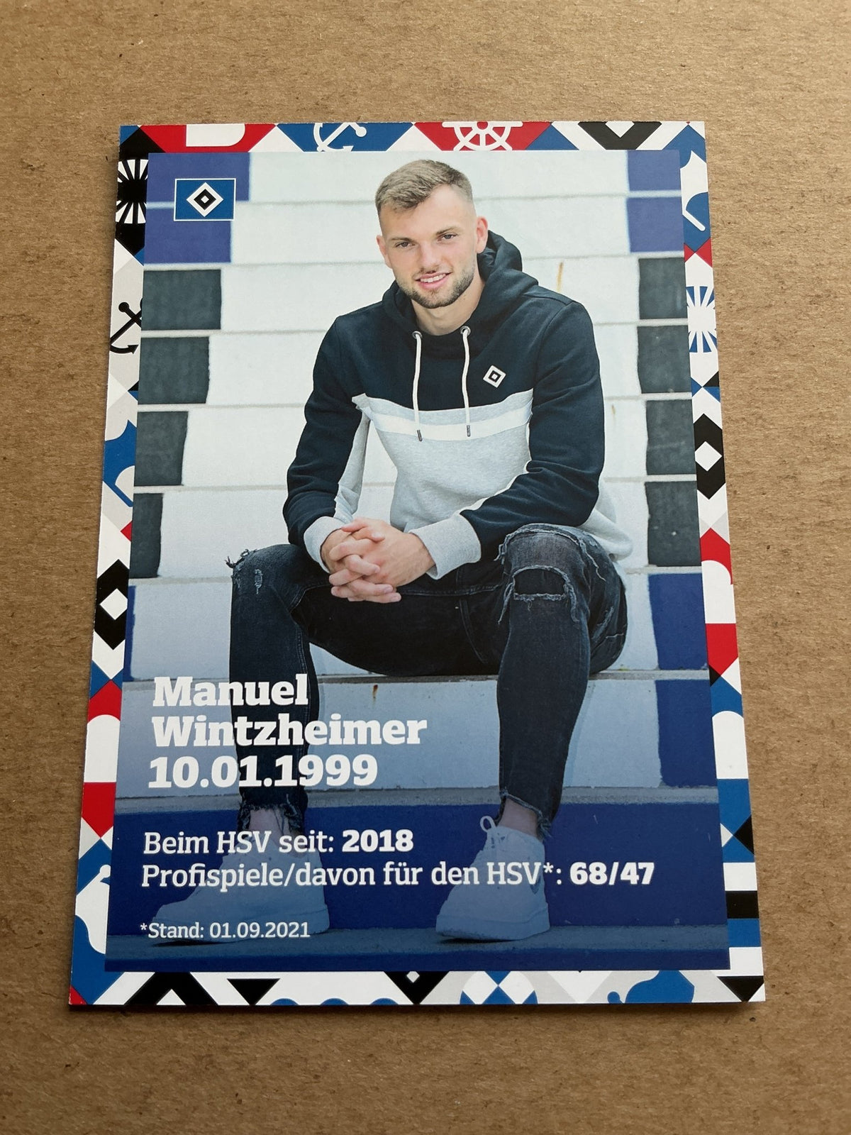 Manuel Wintzheimer, Germany 🇩🇪 Hamburger SV 2021/22 hand signed - Autographs-World