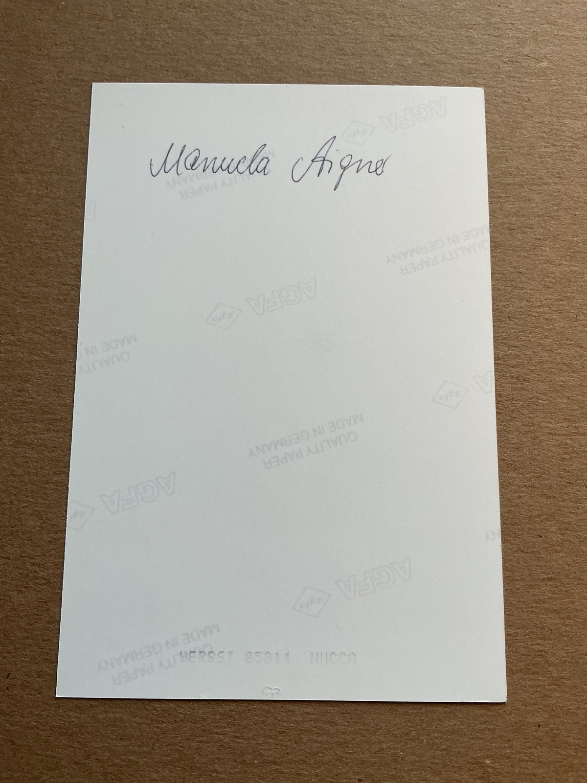 Manuela Aigner, Germany π©πͺ Athletics Summer Olympics hand signed - Autographs-World