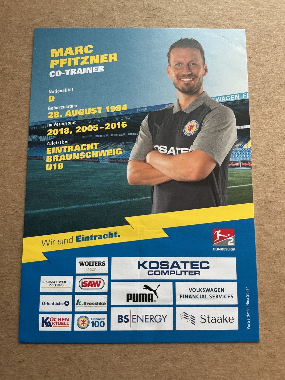 Marc Pfitzner, Germany 🇩🇪 Eintracht Braunschweig 2023/24 hand signed - Autographs-World