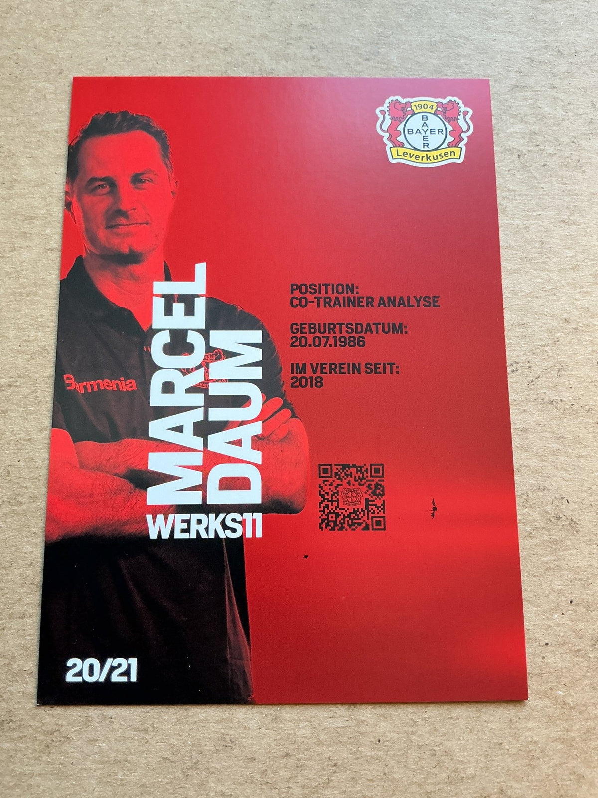 Marcel Daum, Germany 🇩🇪 Bayer 04 Leverkusen 2020/21 hand signed - Autographs-World