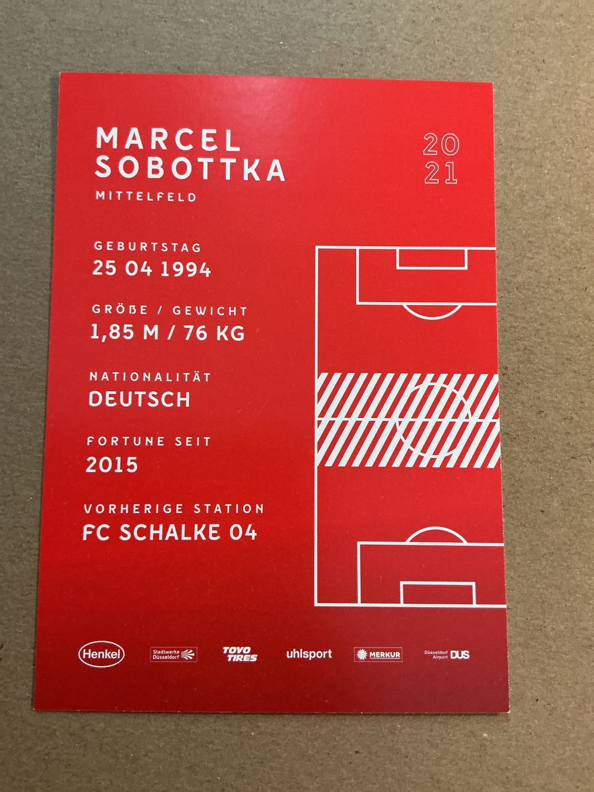 Marcel Sobottka, Germany 🇩🇪 Fortuna Düsseldorf 2020/21 hand signed - Autographs-World