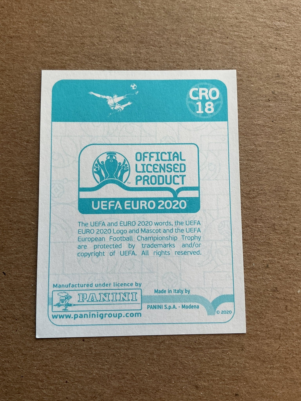 Marcelo Brozović, Croatia 🇭🇷 UEFA Euro 2020 Panini hand signed - Autographs-World