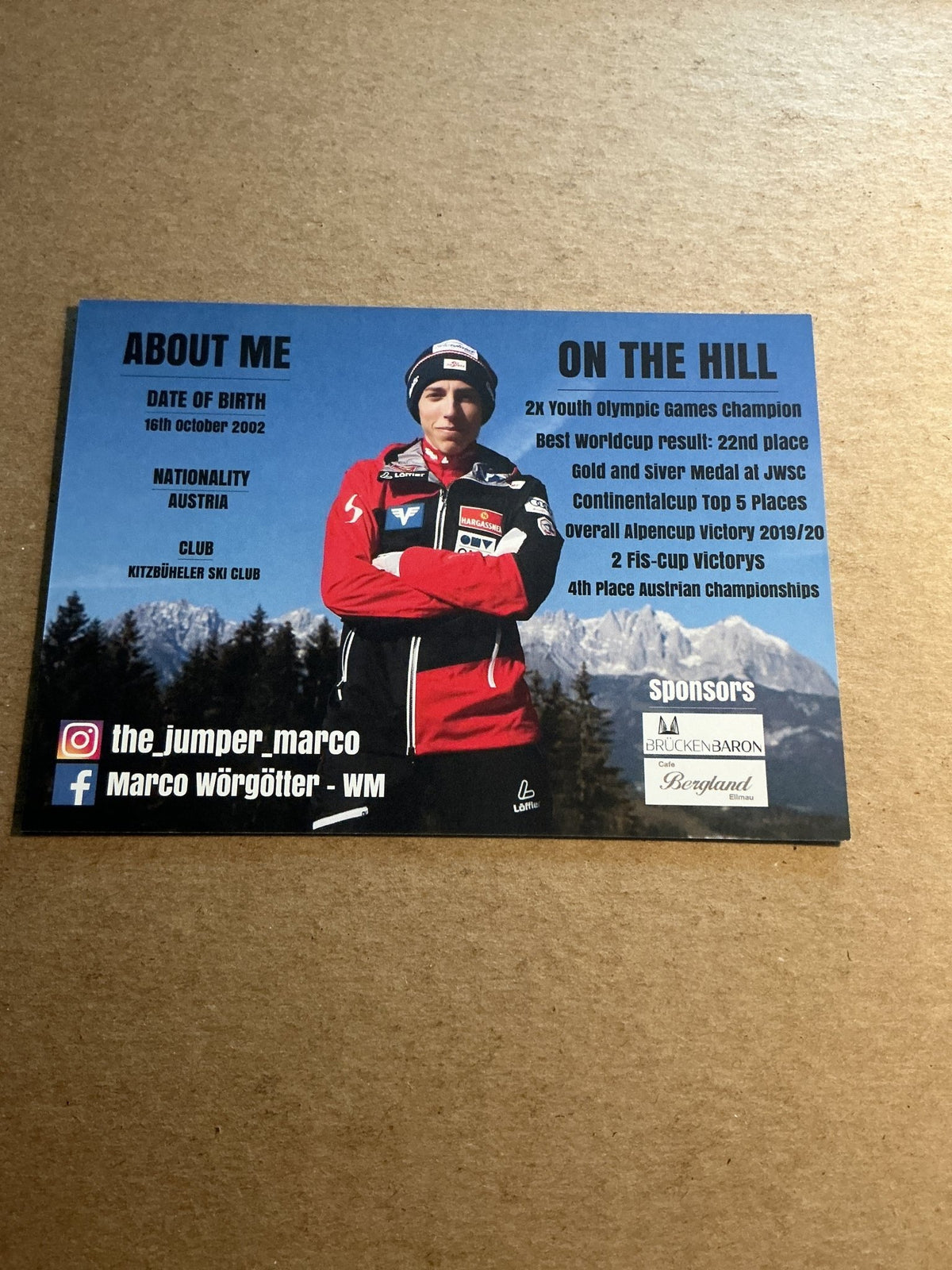 Marco Wörgötter, Austria 🇦🇹 Ski Jumping Winter Sports 2024/25 hand signed - Autographs-World