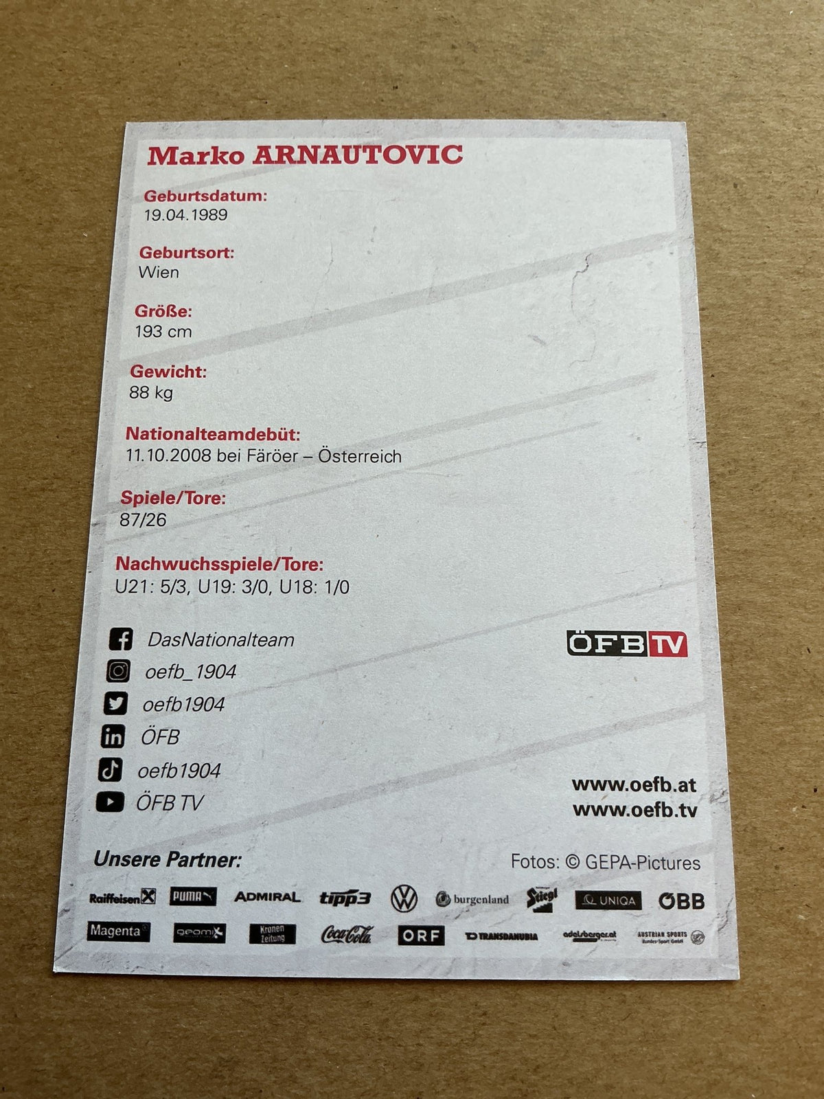Marko Arnautovic, Austria 🇦🇹 2021 hand signed - Autographs-World