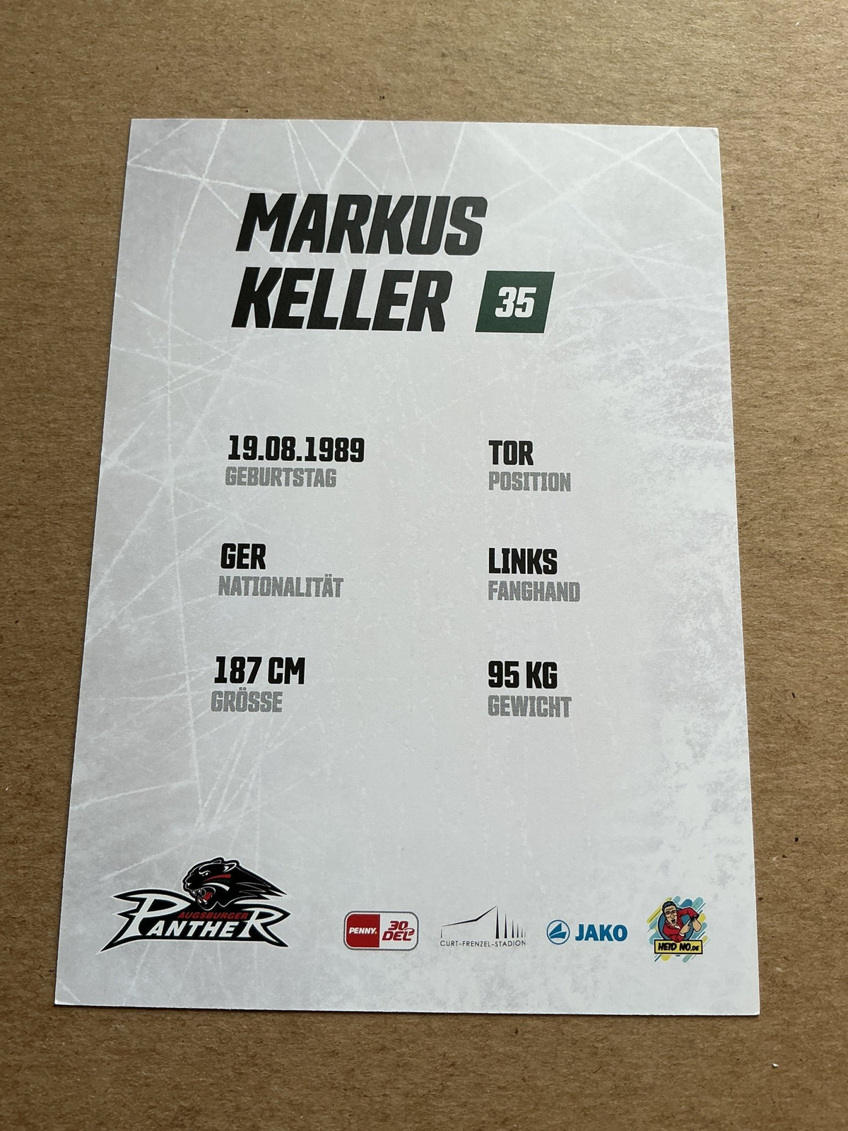 Markus Keller, Germany 🇩🇪 Augsburg Panther 2023/24 hand signed - Autographs-World