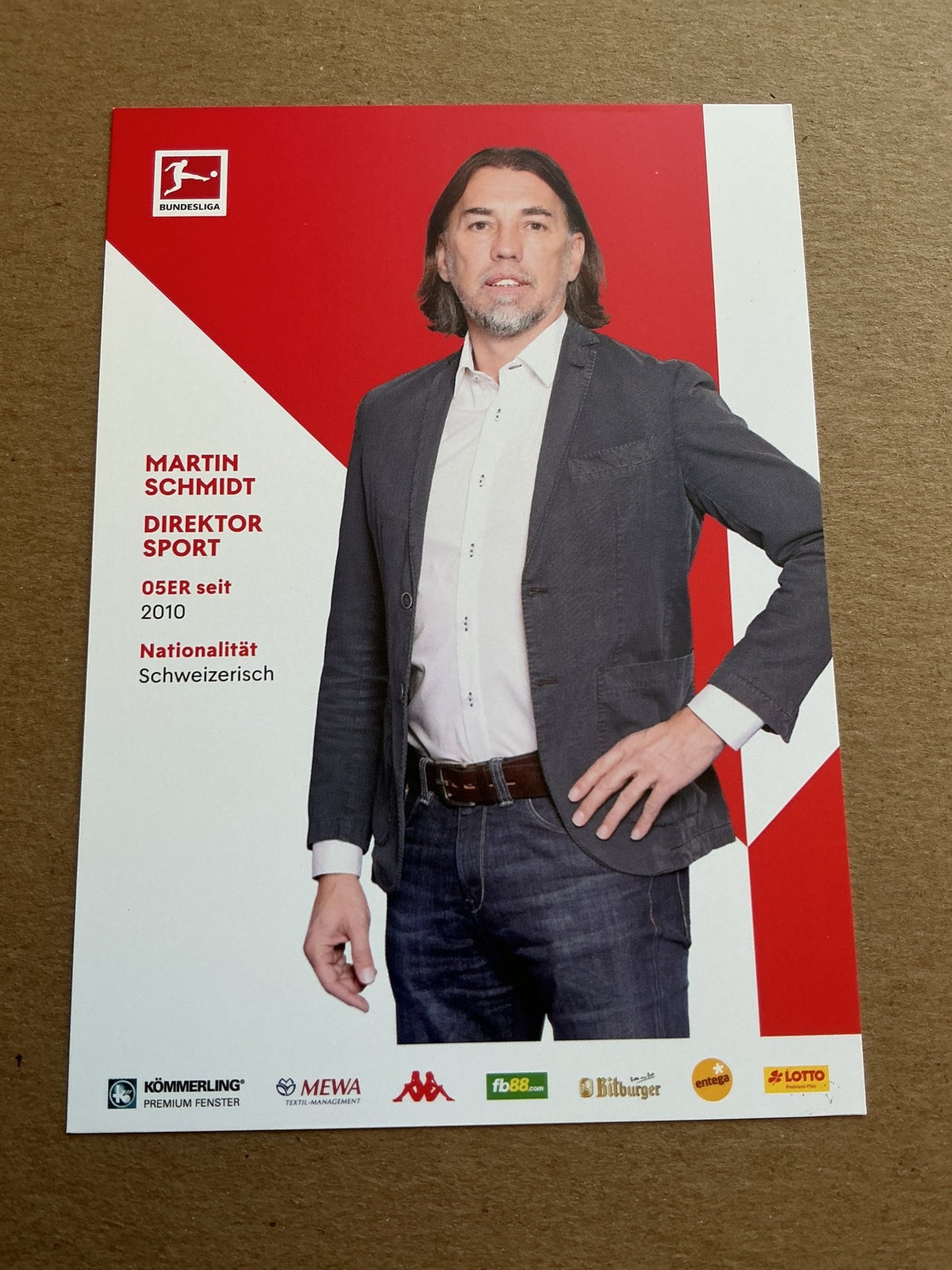 Martin Schmidt, Switzerland 🇨🇠FSV Mainz 05 2021/22 hand signed - Autographs-World