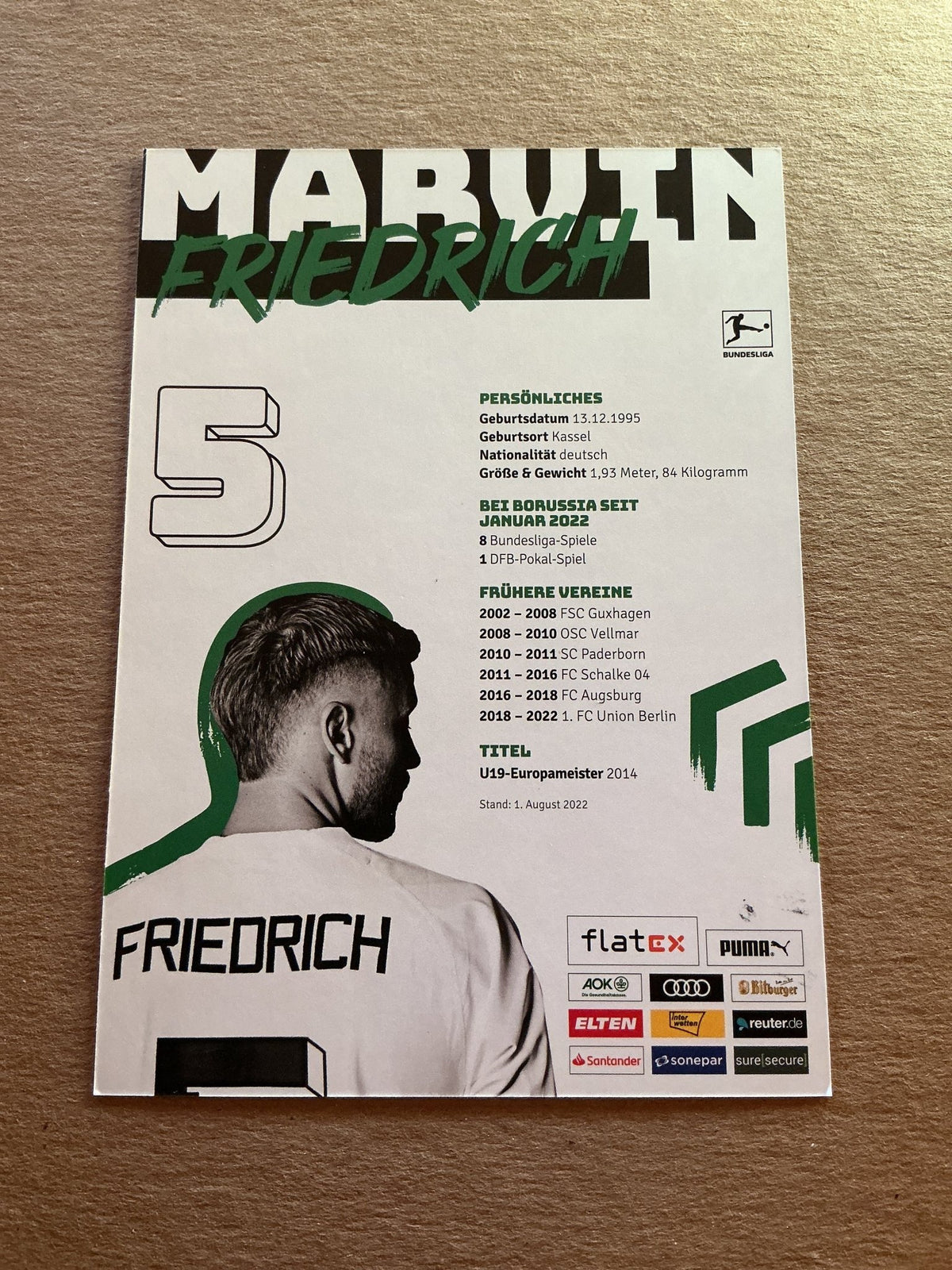 Marvin Friedrich, Germany 🇩🇪 Borussia Mönchengladbach 2022/23 hand signed - Autographs-World