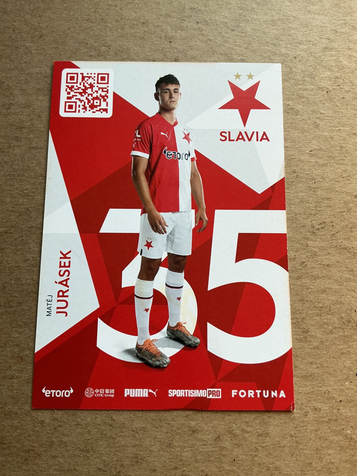 Matéj Jurásek, Czech Republic 🇨🇿 SK Slavia Prague 2022/23 hand signed - Autographs-World
