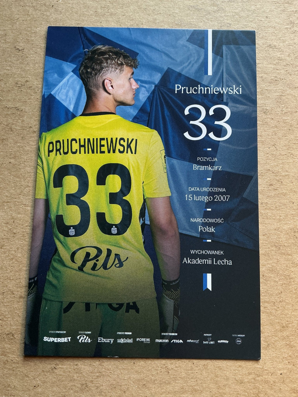 Mateusz Pruchniewski, Poland 🇵🇱 Lech Poznán 2025/26 hand signed - Autographs-World