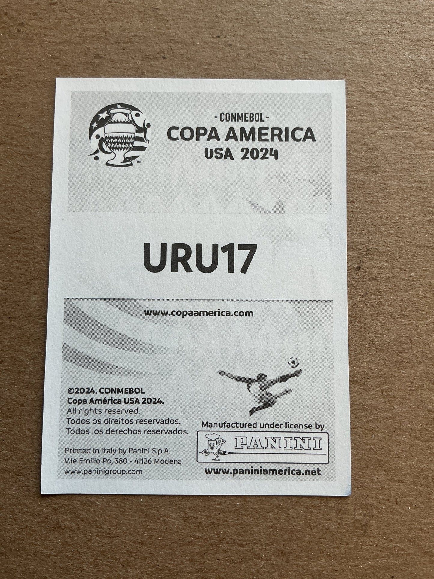 Matías Vecino, Uruguay 🇺🇾 Copa America 2024 Panini hand signed - Autographs-World