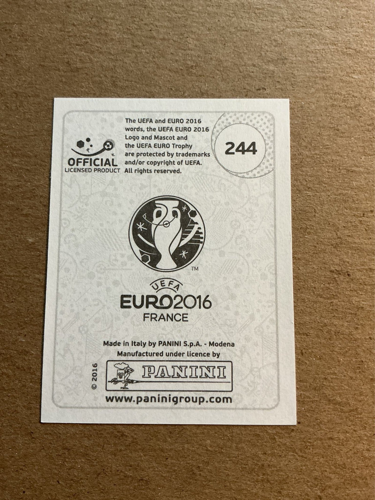 Mats Hummels, Germany 🇩🇪 UEFA Euro 2016 Panini hand signed - Autographs-World