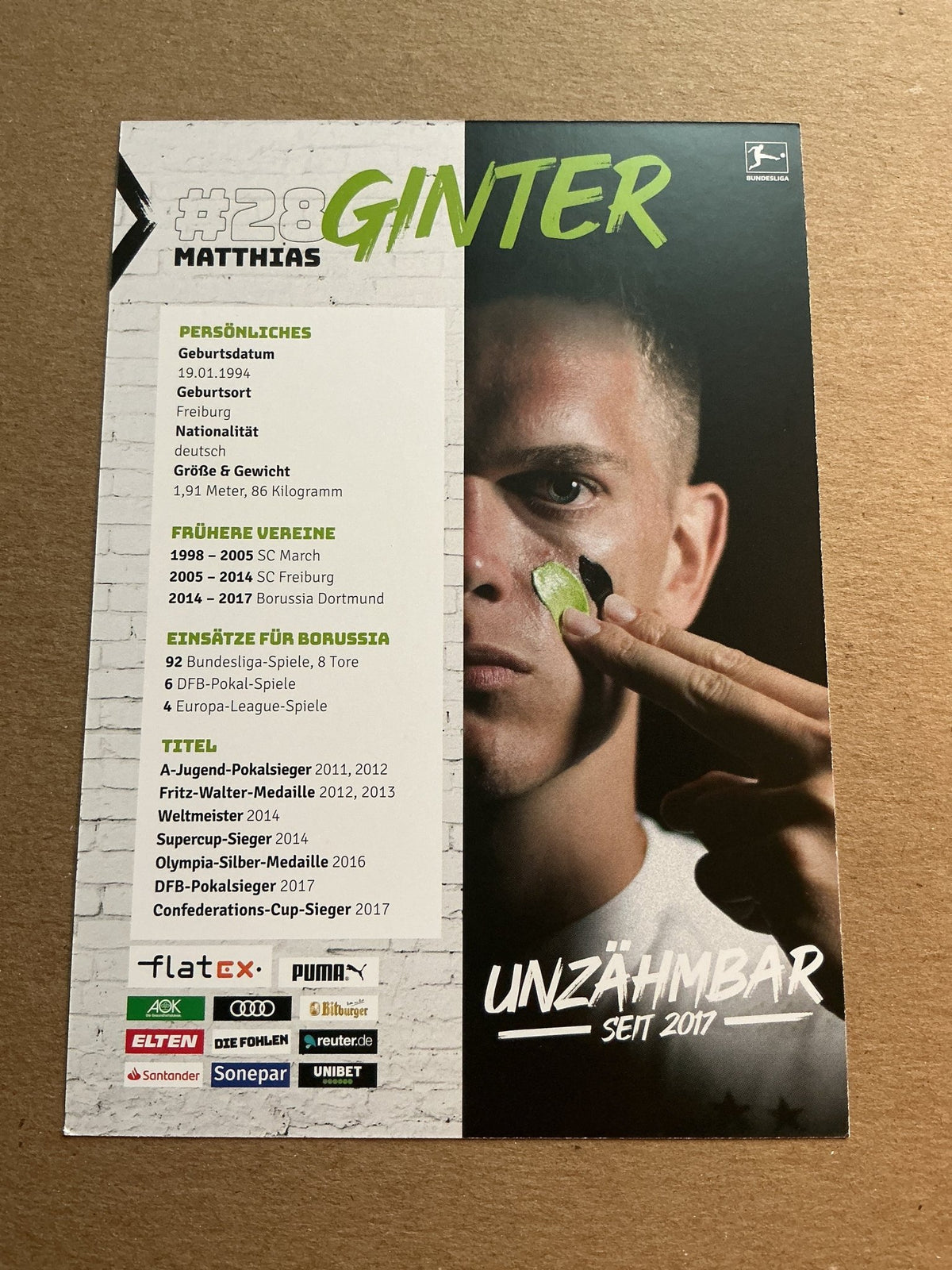Matthias Ginter, Germany 🇩🇪 Borussia Mönchengladbach 2020/21 hand signed - Autographs-World