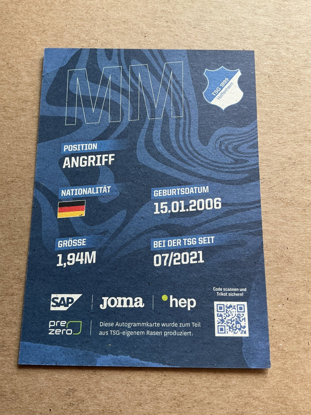 Max Moerstedt, Germany 🇩🇪 TSG 1899 Hoffenheim 2023/24 hand signed - Autographs-World