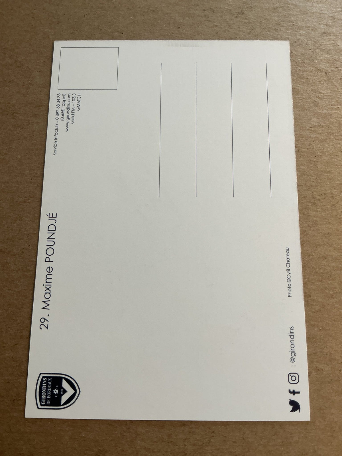 Maxime Poundje, France 🇫🇷 Girondins Bordeaux 2018/19 hand signed - Autographs-World