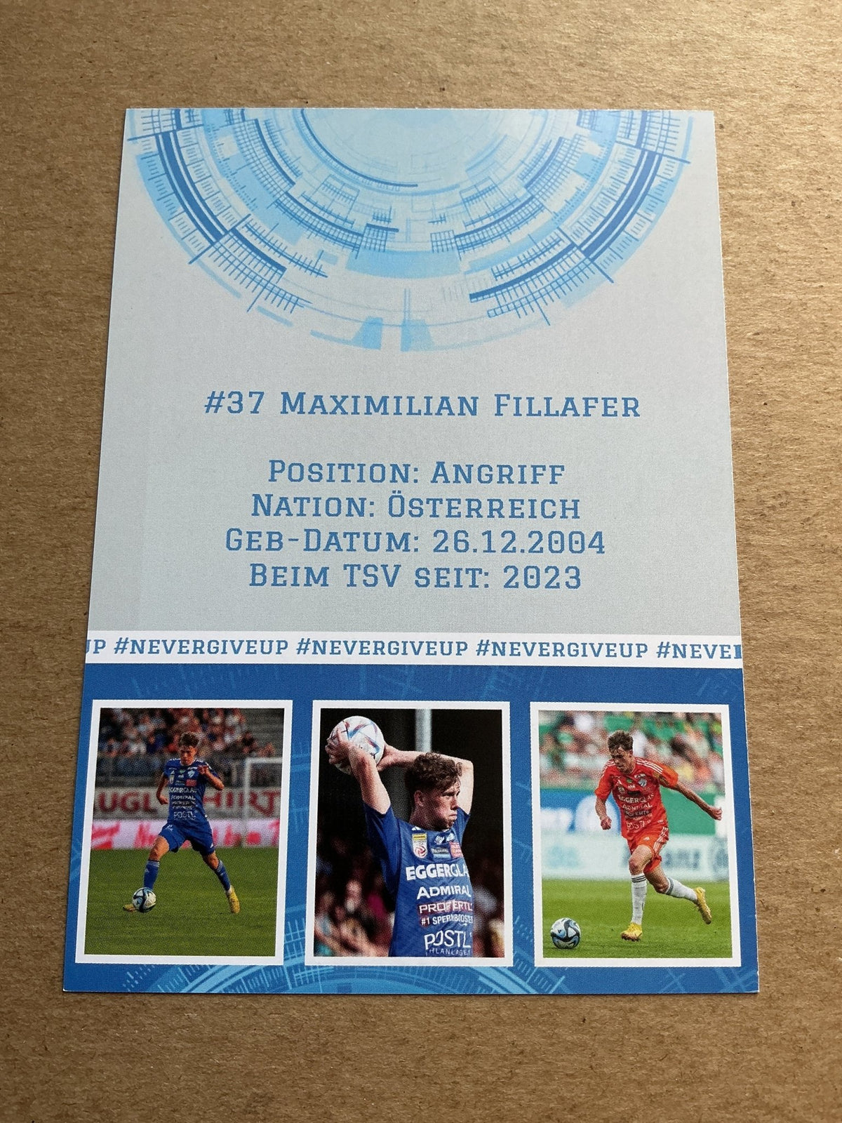 Maximilian Fillafer, Austria 🇦🇹 TSV Hartberg 2023/24 hand signed - Autographs-World