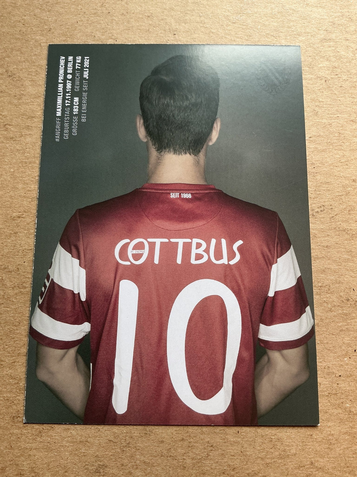 Maximillian Pronichev, Russia 🇷🇺 FC Energie Cottbus 2021/22 hand signed - Autographs-World
