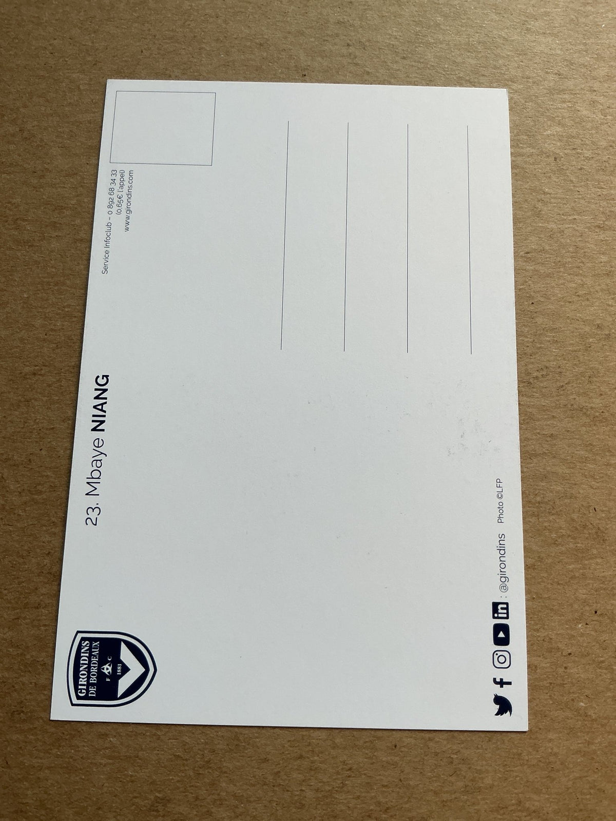 Mbaye Niang, Senegal 🇸🇳 Girondins Bordeaux 2021/22 hand signed - Autographs-World