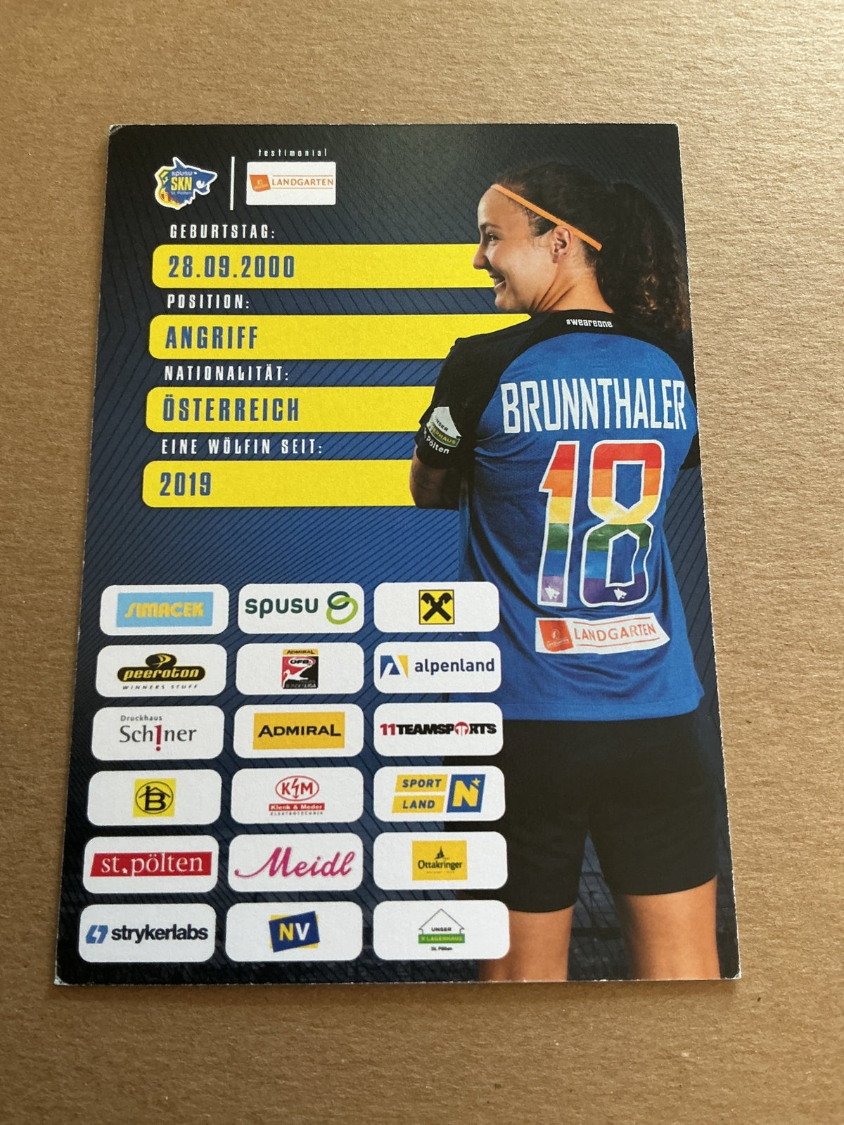Melanie Brunnthaler, Austria 🇦🇹 SKN St. Pölten 2023/24 hand signed - Autographs-World