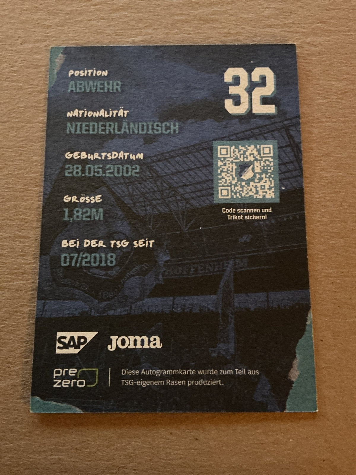Melayrd Bogarde, Netherlands 🇳🇱 TSG 1899 Hoffenheim 2022/23 hand signed - Autographs-World