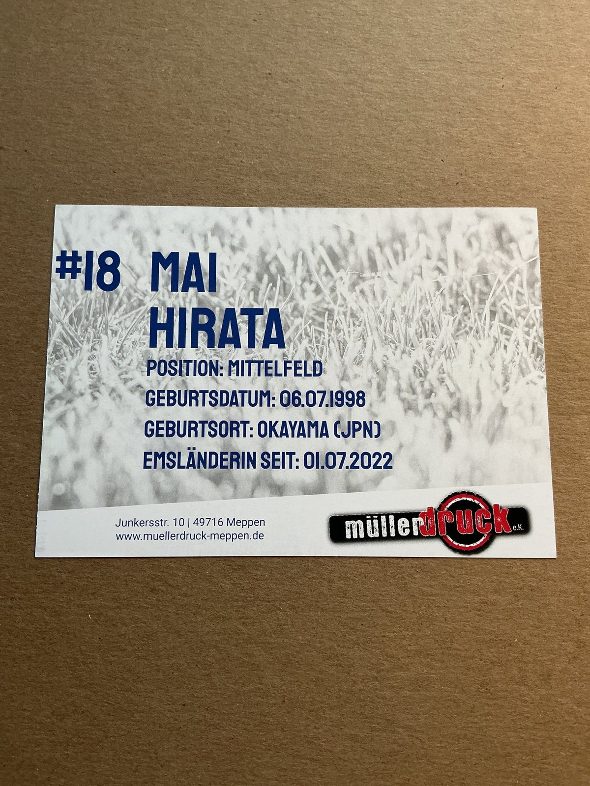Mia Hirata, Japan π―π΅ SV Meppen 2022/23 hand signed - Autographs-World