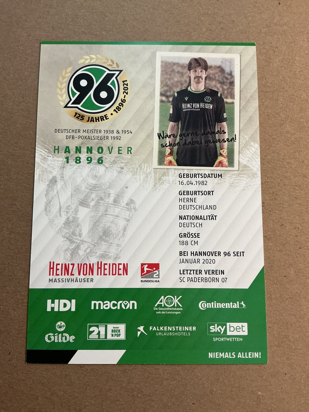 Michael Ratajczak, Germany 🇩🇪 Hannover 96 2020/21 hand signed - Autographs-World