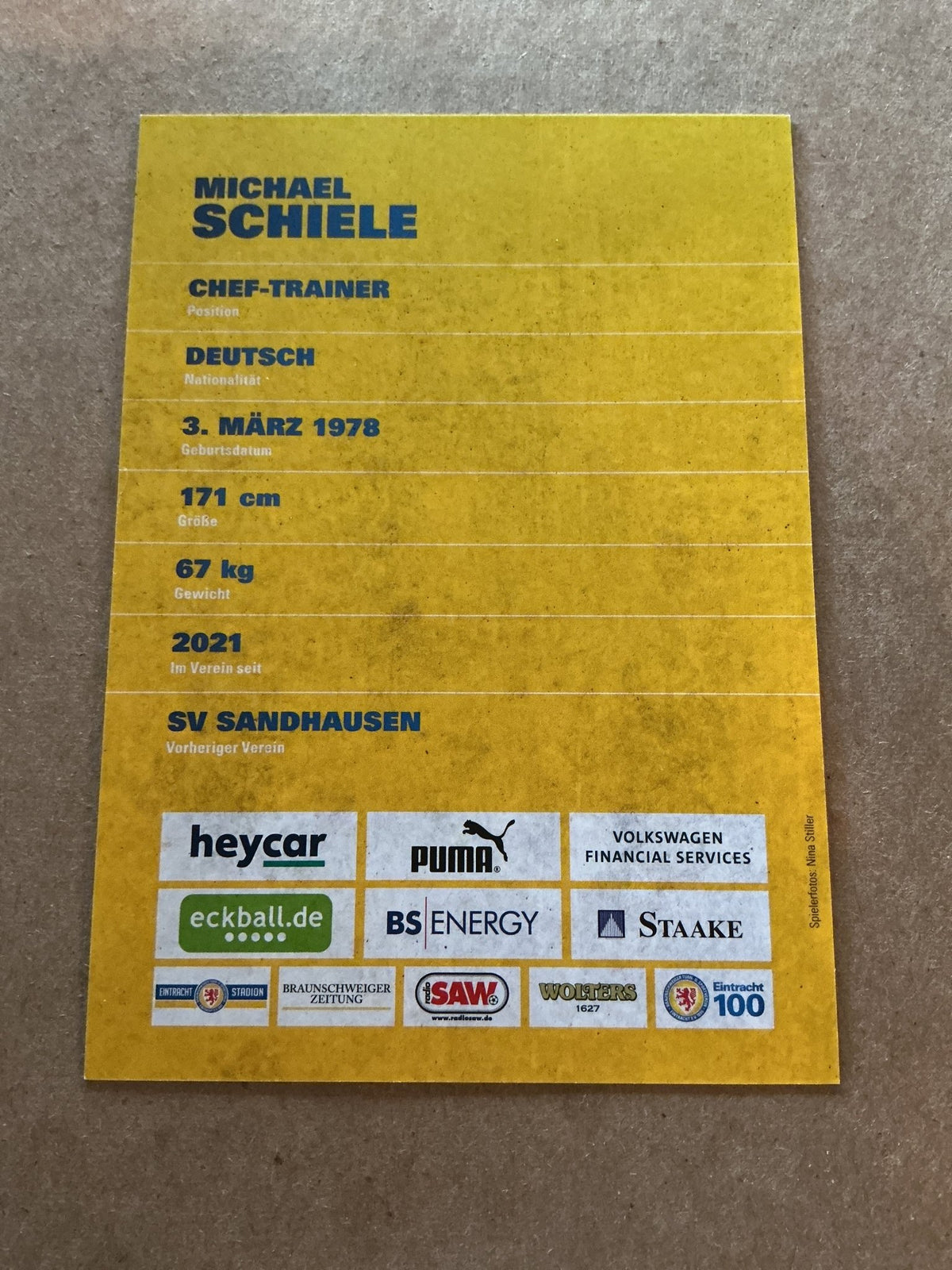 Michael Schiele, Germany 🇩🇪 Eintracht Braunschweig 2021/22 hand signed - Autographs-World