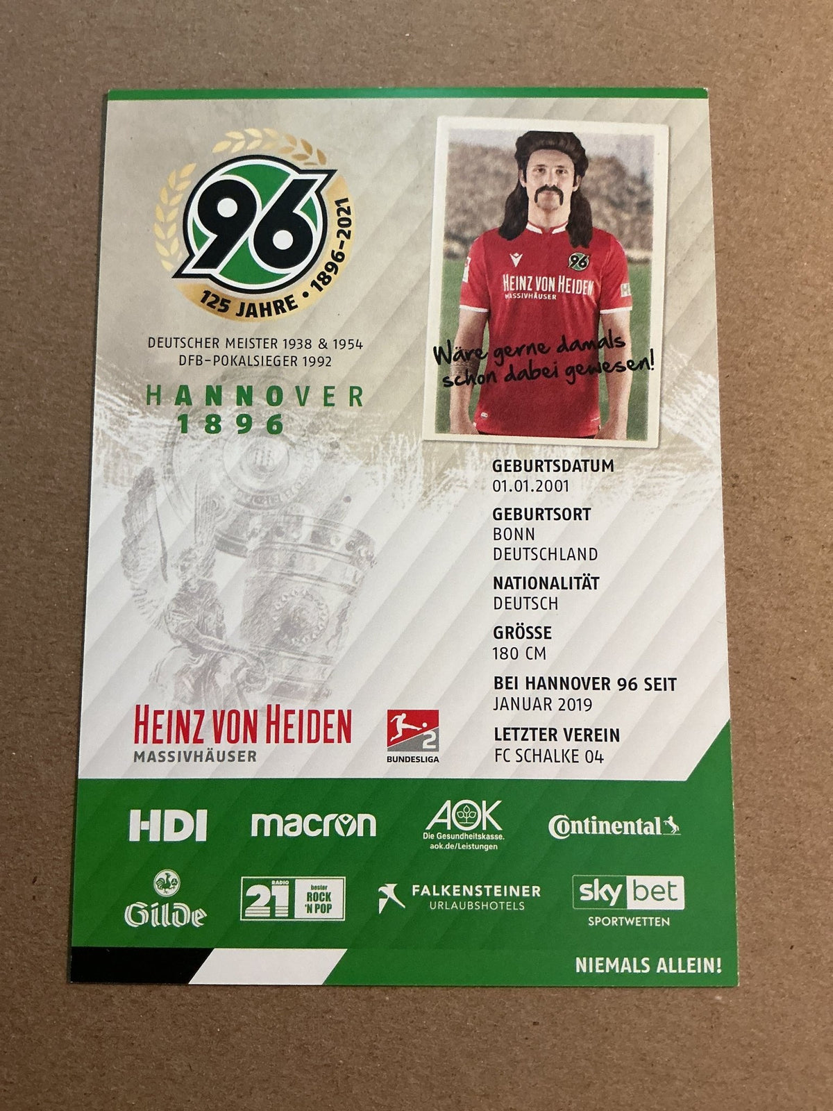 Mick Gudra, Germany 🇩🇪 Hannover 96 2020/21 hand signed - Autographs-World
