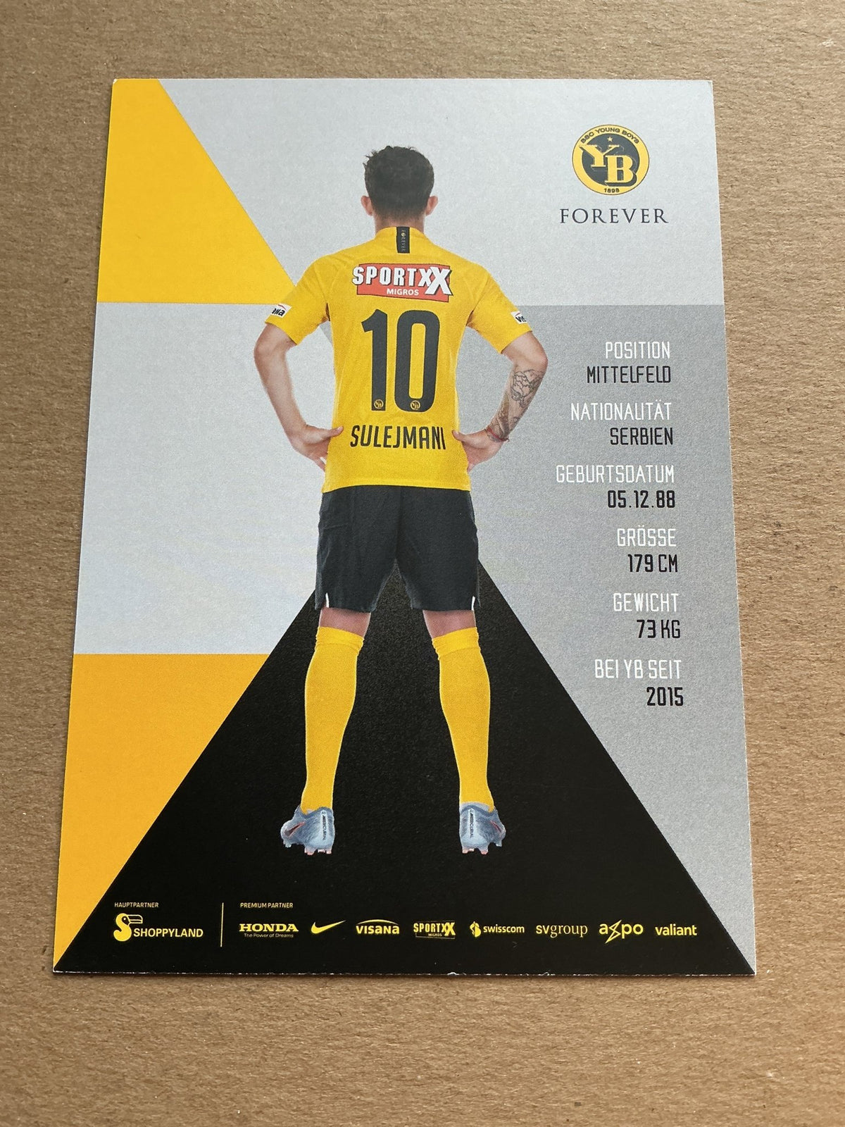 Miralem Sulejmani, Serbia 🇷🇸 Young Boys Bern 2019/20 hand signed - Autographs-World