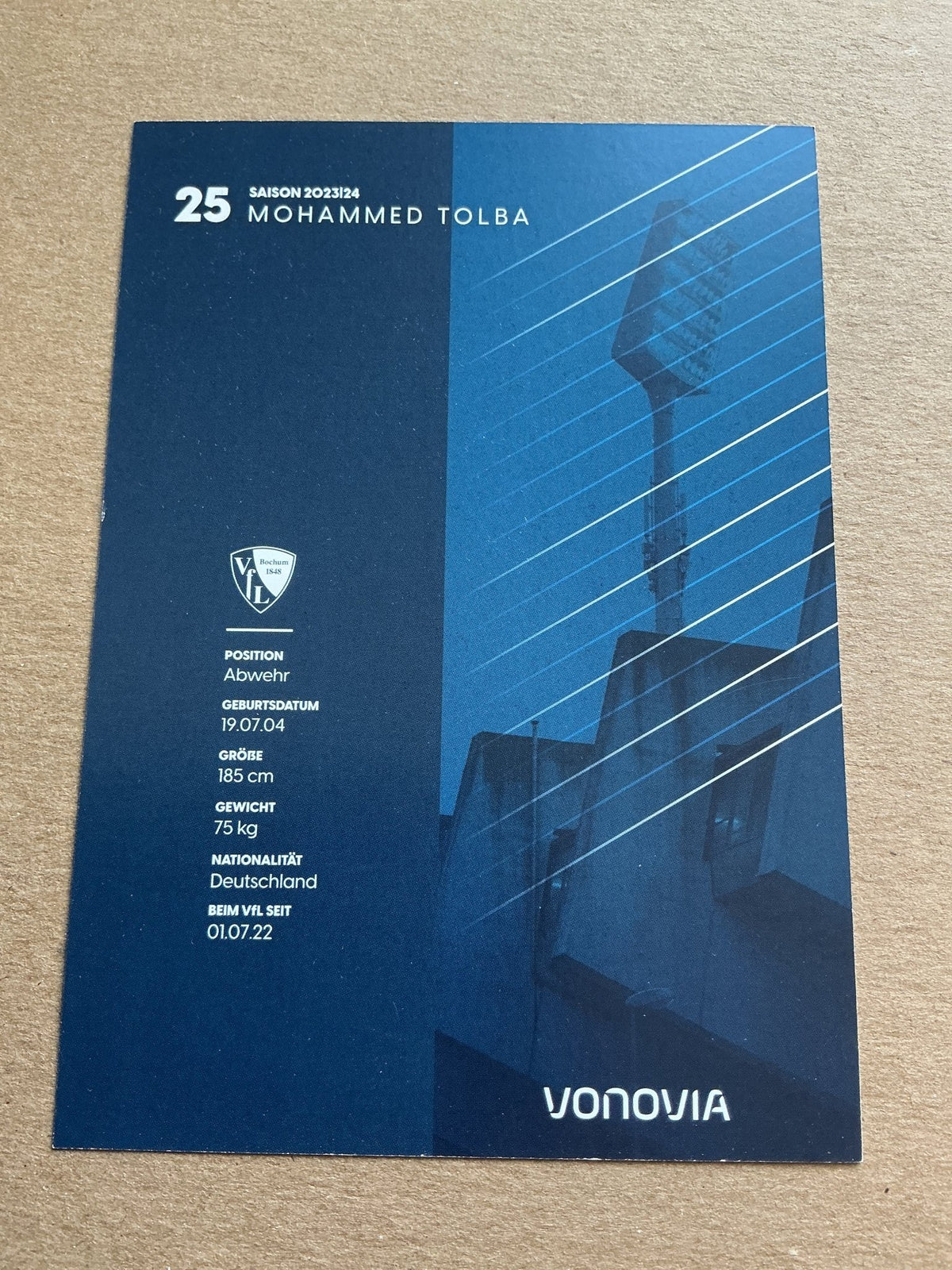 Mohammed Tolba, Germany 🇩🇪 VfL Bochum 2023/24 hand signed - Autographs-World