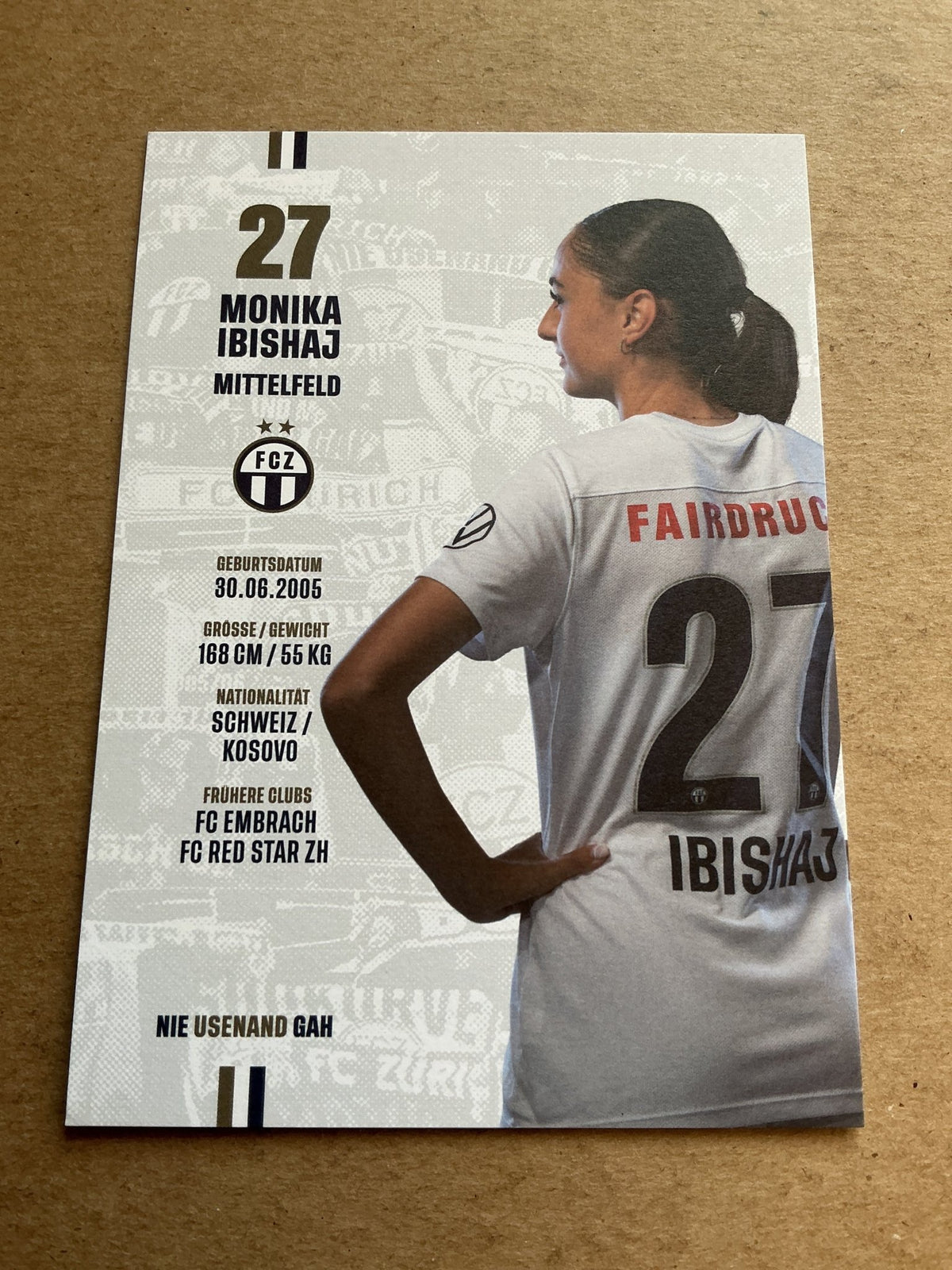 Monika Ibishaj, Switzerland 🇨🇭 FC Zürich 2023/24 hand signed - Autographs-World