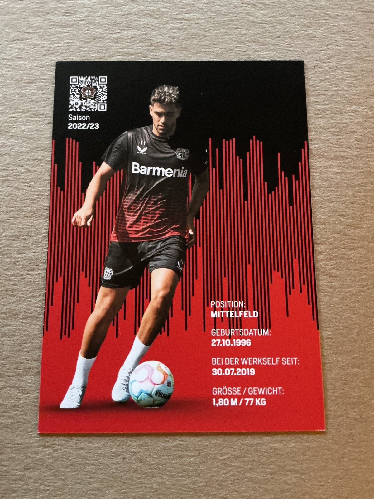 Nadiem Amiri, Germany 🇩🇪 Bayer 04 Leverkusen 2022/23 hand signed - Autographs-World