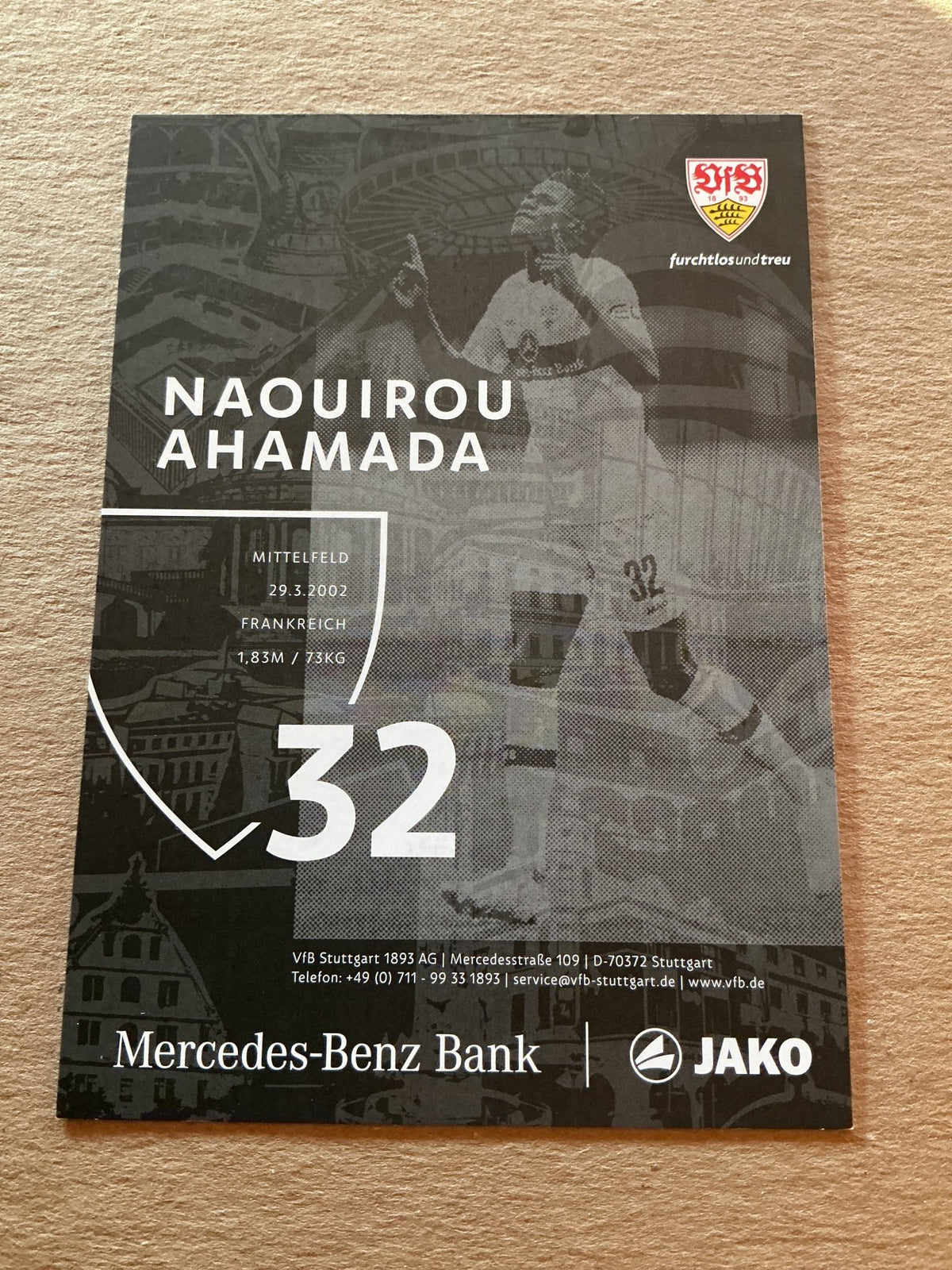 Naouirou Ahamada, France 🇫🇷 VfB Stuttgart 2022/23 hand signed - Autographs-World