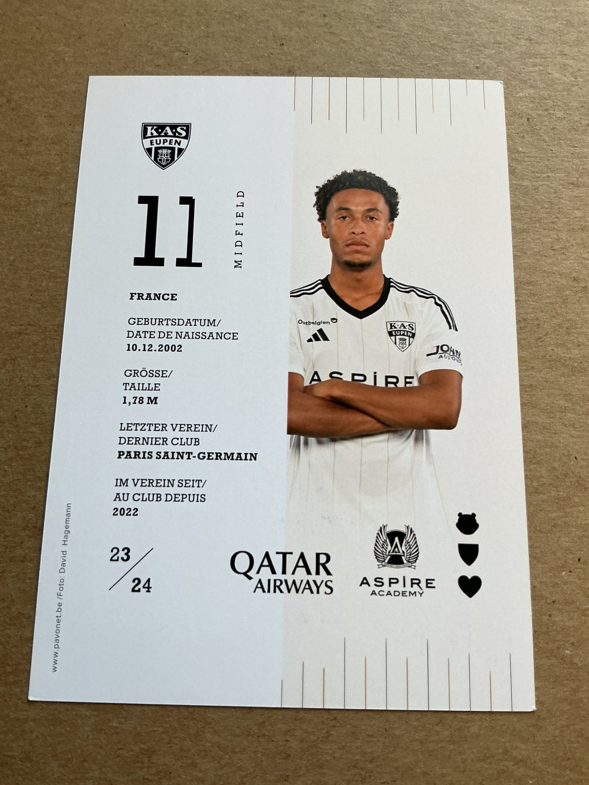 Nathan Bitumazala, France 🇫🇷 KAS Eupen 2023/24 hand signed - Autographs-World