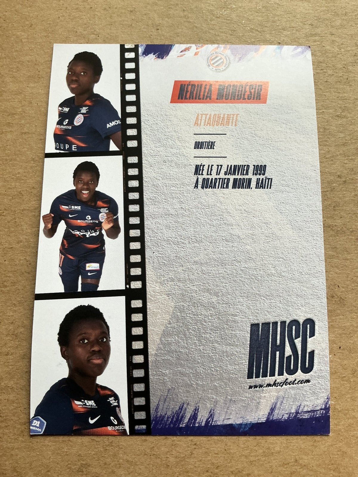 Nérilia Mondesir, Haiti 🇭🇹 Montpellier HSC 2022/23 hand signed - Autographs-World