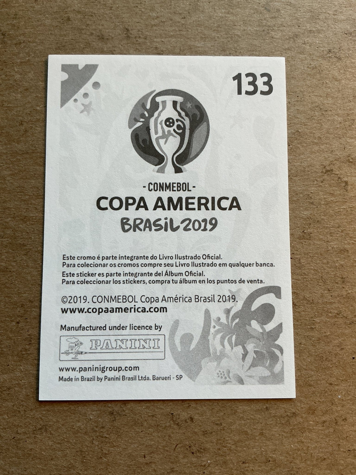 Nicolás Otamendi, Argentina 🇦🇷 Copa America 2019 Panini hand signed - Autographs-World