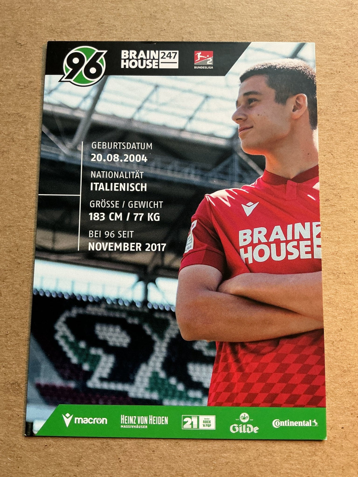 Nicolò Tresoldi, Germany 🇩🇪 Hannover 96 2022/23 hand signed - Autographs-World