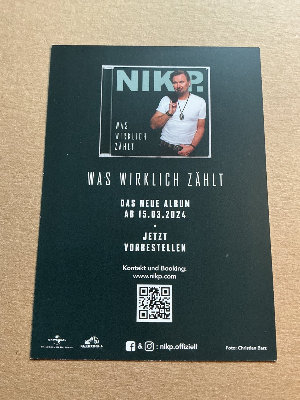 Nik P. , Austria 🇦🇹 Singer hand signed - Autographs-World